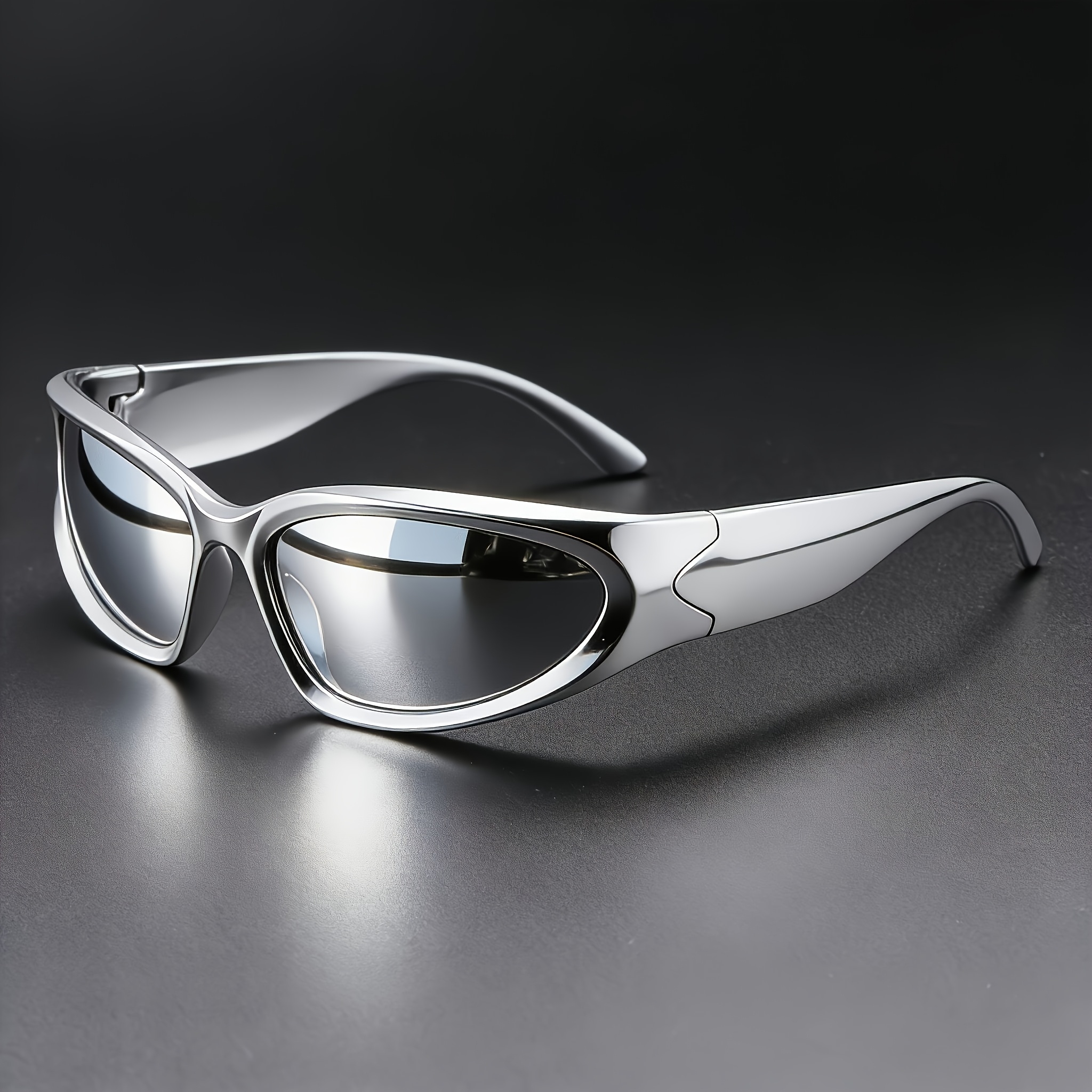 Image of 1/3 Set Fashionable Trendy New European And American Y2k Style Futuristic High-end Fashion Eyeglasses, Ins Sunglasses