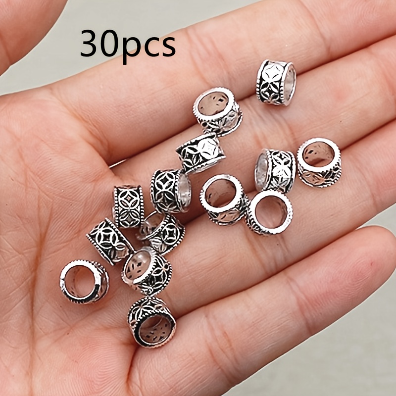 E-shop 30 Stück Chinesischer Stil Hohlmünzen-Muster Große Loch Perlen Charm Anhänger Perlen Spacer Bohemian Schmuckzubehör DIY Handgemachte Ohrringe