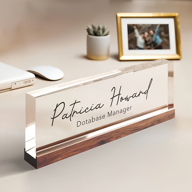 customizable   desk nameplate funny desk accessory   boss or employee thank you gift for men and women