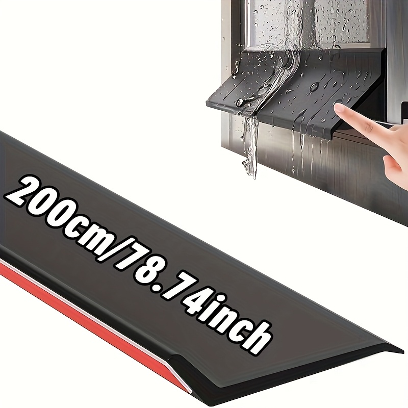 78.74 Inch Tpe Window Water , Universal Rain Guard, Window Strip, Blocks Rainwater Backflow From Window Sashes, Window Water