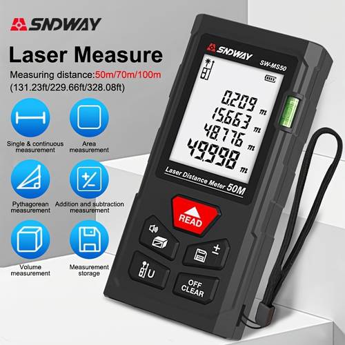digital laser distance meter 50m 70m 100m 120m precision laser rangefinder digital laser tape measure electronic roulette range finder millimeter laser measure tool 99 group data storage