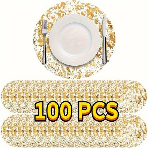 imagem do item 100pcs tapetes de mesa redondos de metal para estampagem a , muito adequados para cafeterias, , casamentos, aniversários, festas de boas- para , aposentadorias