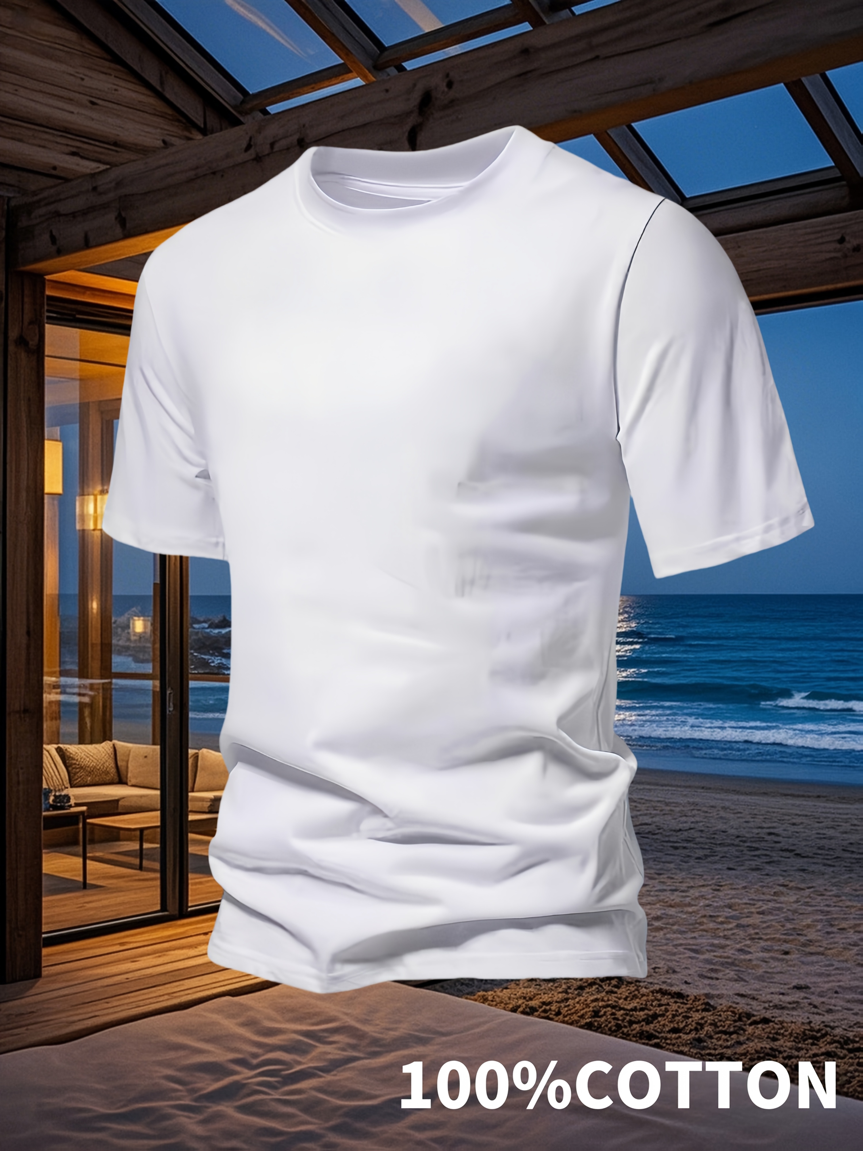 Men'S Loose Fit Short Sleeve T-Shirt - Summer Casual Round Neck Tee with Minimalist Solid Color Design, Breathable & Soft Fabric for Casual Attire, Beach Outings, and Layering - Versatile Basic Wardrobe Staple, T Shirts for Men, Shirts for Men, Layering Essentials, Relaxed Fit Shirt, Simple Style, Classic Design, Lightweight Material, Comfortable Material, Plain Tee, Basic Top, Streetwear Style, Summer Wardrobe