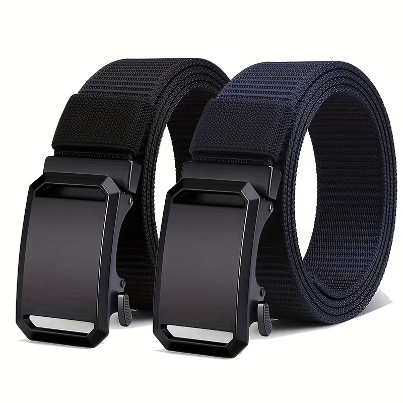 

2pcs Men' Nylon Belt Outdoor Sports Casual Student Daily Commuting Webbing