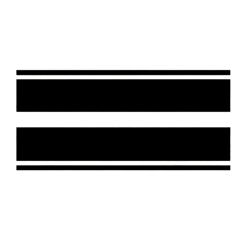 Image of Universal Stripe Sticker Parallel Lines Vinyl Racing Additions For Hood, Fender, Roof, Side, Trunk Car Decals