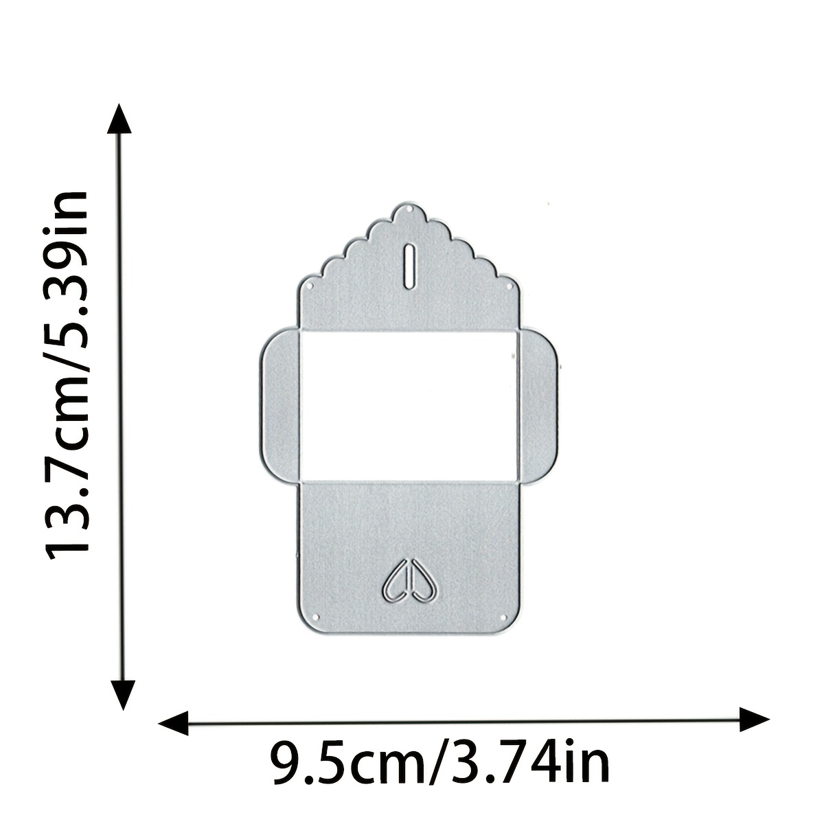TEMU Envelope Cutting Die With Heart-shaped Clasp Design For Diy Handmade Gift Wrapping, Scrapbooking, And Paper Card Craft Making