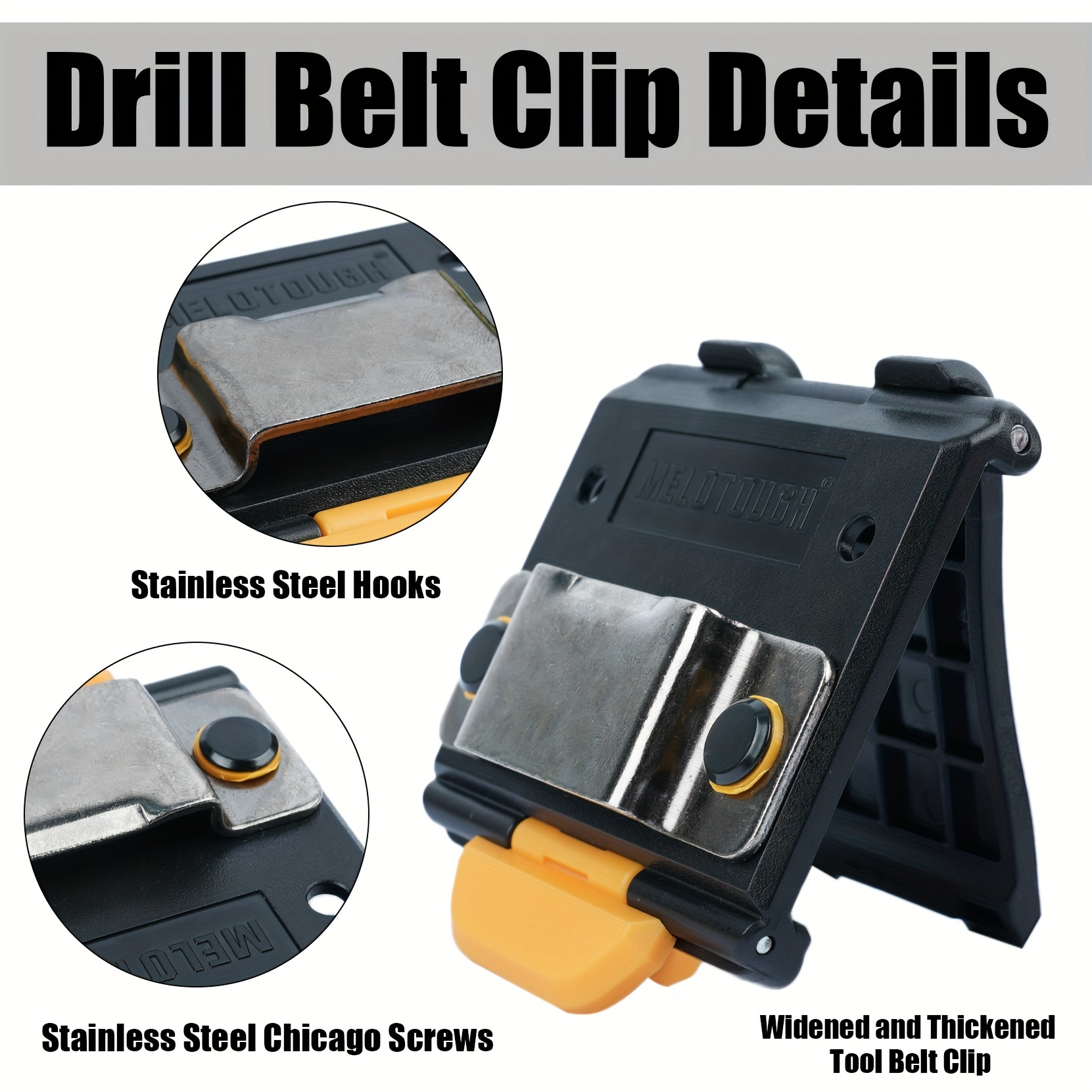 

Tape Measure Holder, Drill Holster Belt Clip, Measuring Tape Holster, Drill Holder For Tool Belt, Pants
