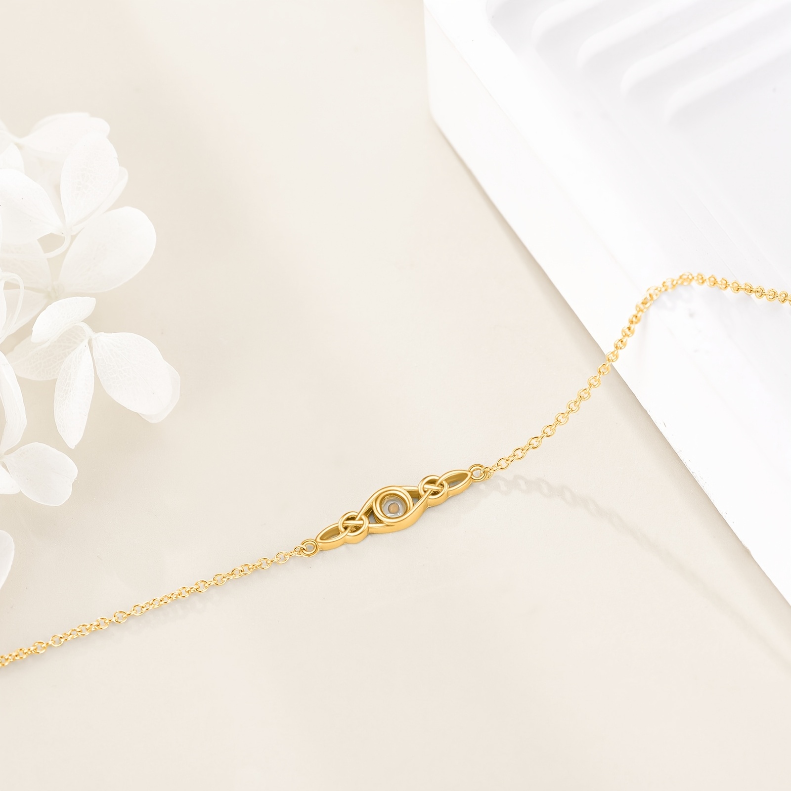 Adjustable 925 Pure Silver Golden Mustard Seed Bracelet, Faith Jewelry