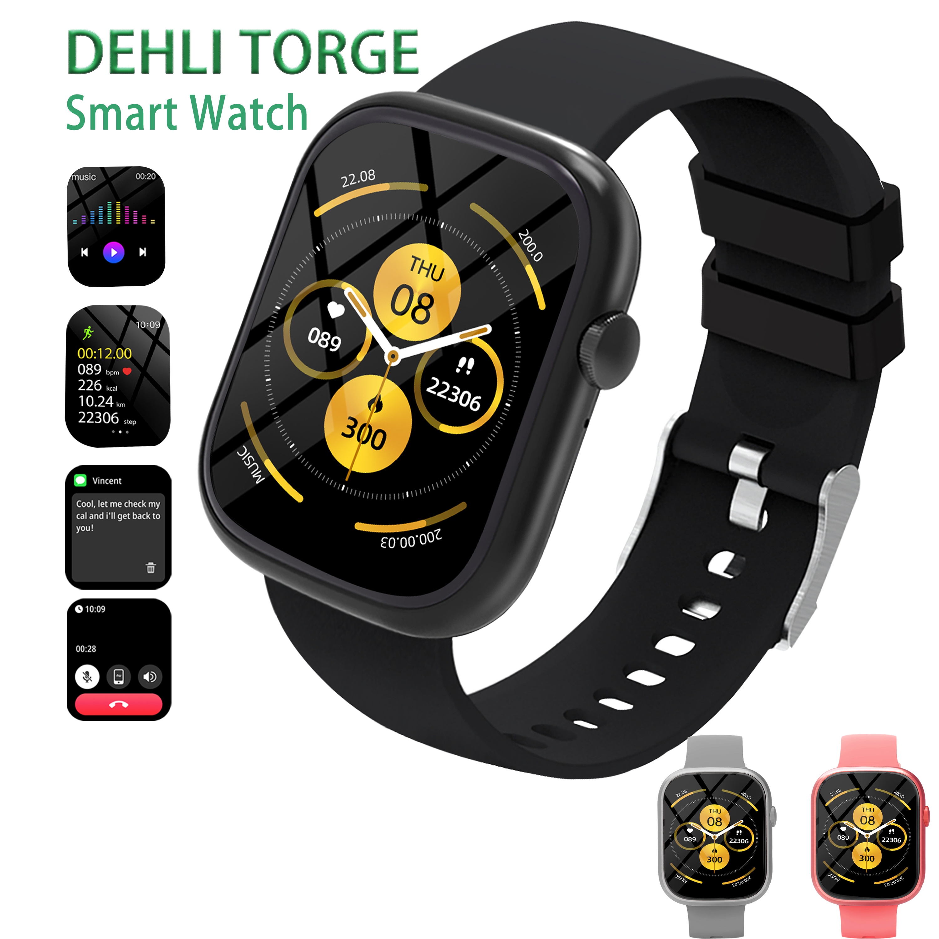 

A New Men's And Women's Smartwatch, Compatible With Android/iphone, Equipped With A Microphone For High-definition Calls, Listening To Music, Multiple Sports Modes, Suitable For Daily Wear