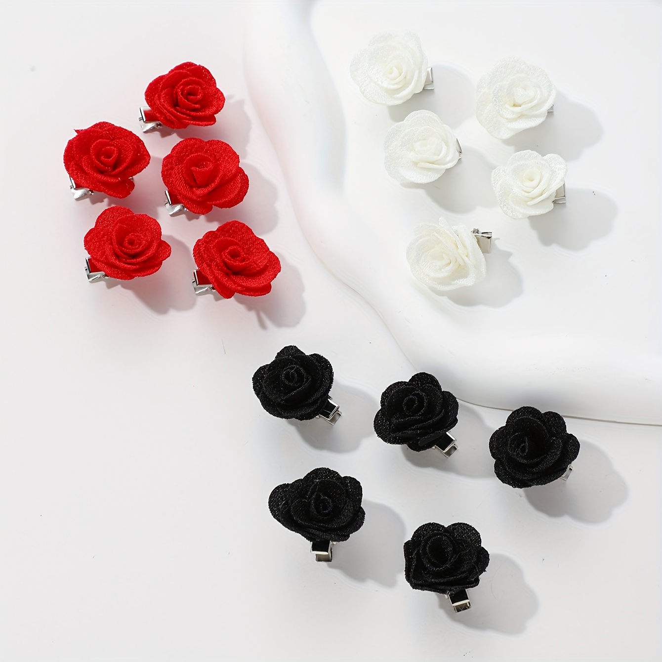 

15pcs Romantic Rose Flowers Elegant Simple Cute Hair Clips