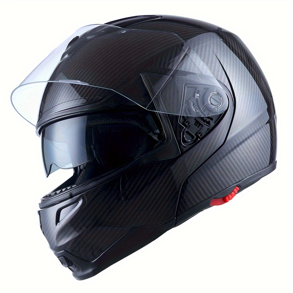 Motorcycle Modular Flip Up Dual Visor Sun Shield Full Face Helmet