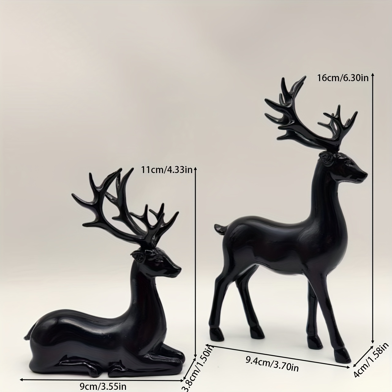TEMU A Set Of Black Christmas Reindeer Ornaments, Christmas Decorations, Suitable For Office, Bedroom, Living Room, And Other Home Decorations,