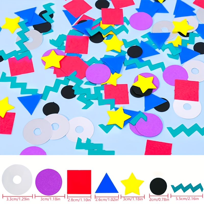 TEMU 100pcs 90s & 80s Retro Party Confetti Suitable For Bachelorette, Birthday, Christmas & New Year&;s Decorations - Nostalgic &;80s/&;90s Themed