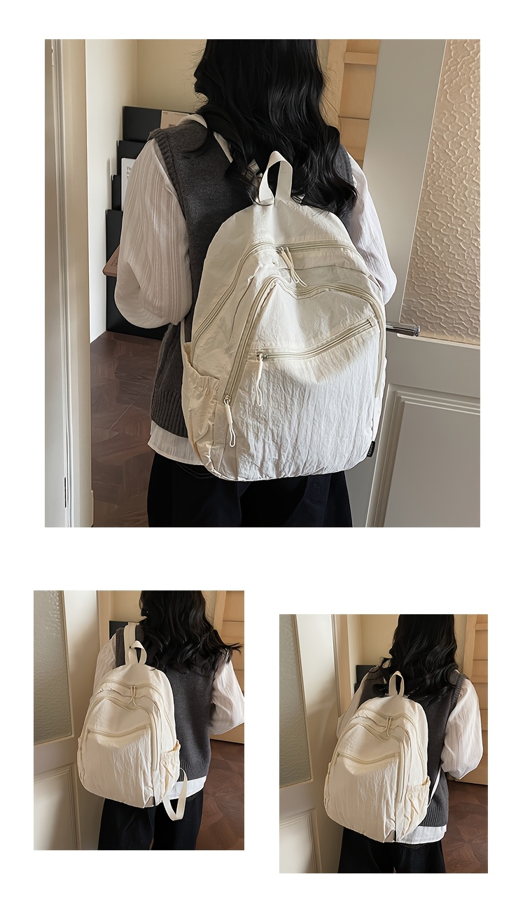 Leichter Damen Rucksack Aus Nylon Mit Laptopfach Für Die Reise_voghion.com