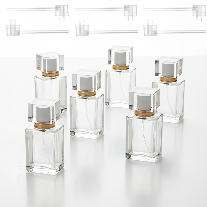 TEMU 6 di ricarica per da 30 ml e 6 dispenser, spray in vetro , di ricarica da viaggio, ricariche per grandi, regalo per , regalo per fidanzate