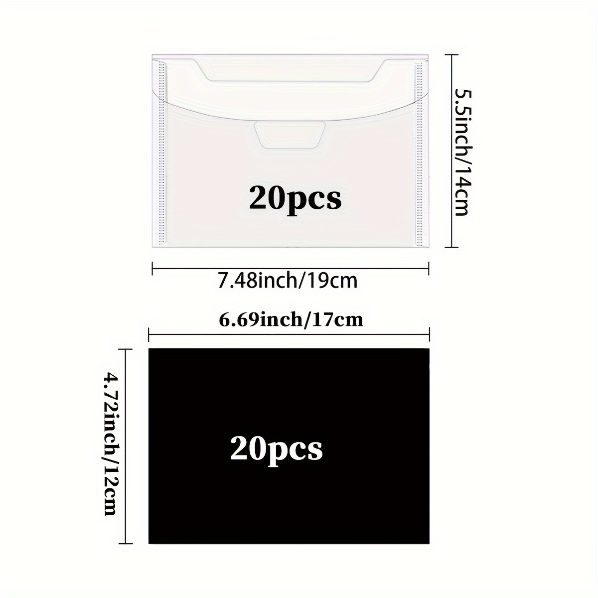 Image of Clear Stamp And Die Storage Bags, Stamp Storage Bags, Plastic Envelopes, Storage Die Cuts For Templates Storage Card Making Cutting Dies, 24/40pcs, 5.5 X 7.5inch