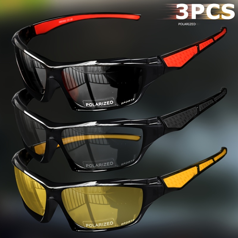 TEMU 1/3pcs Polarized For Such As , Biking, Hiking, Running, And Driving. Windproof Unisex .