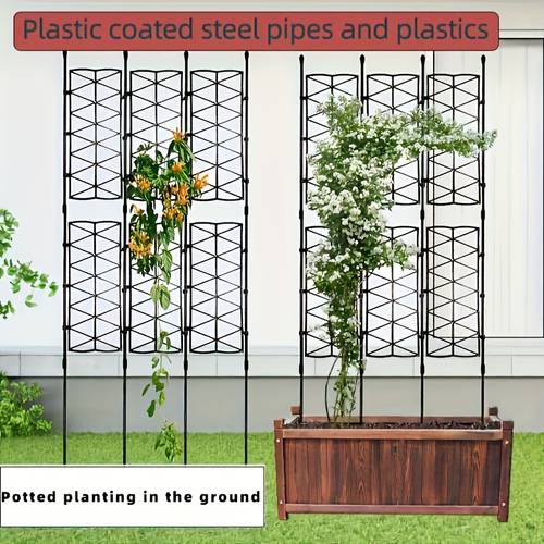 estante para flores de valla estilo , estante para plantas trepadoras, de de alambre de hierro, estante de soporte para rosas trepadoras, rejilla de pared de flores para exteriores
