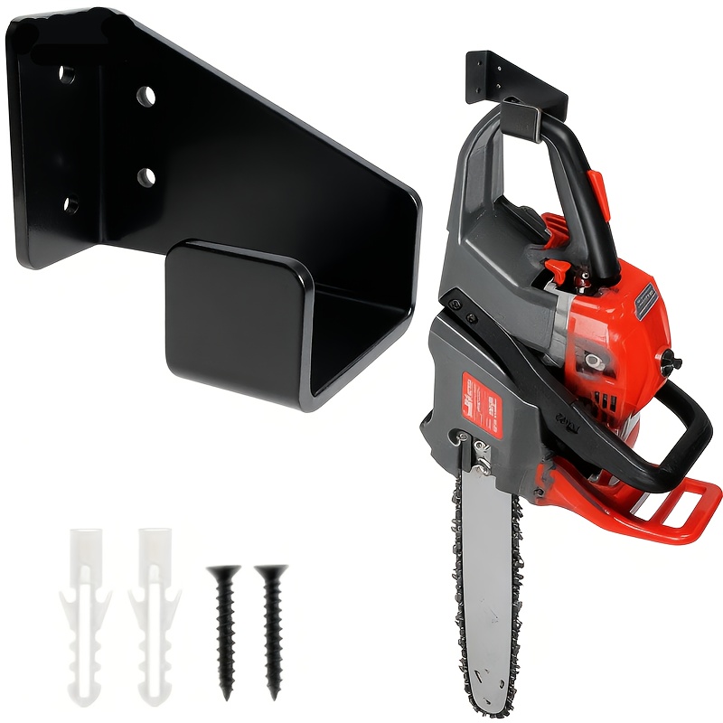 Chainsaw Hanger Heavy Duty Chainsaw Holders Organizer Mounted Chainsaw Rack For Garden Garage Chainsaw Wall Mount With Anchors And Screws Kit, Utility Shelves