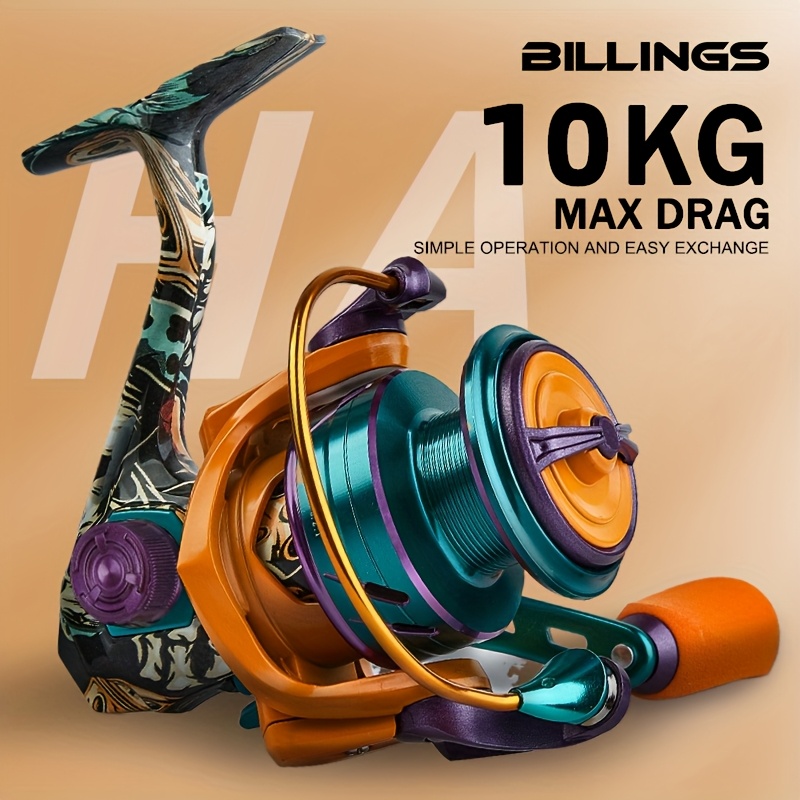 

Billings Ha 1000- Reel, 5.2:1 , Meatl Spool, Interchangeable Handle, Metal Fishing Reel For Freshwater And Saltwater Fishing