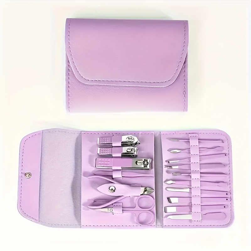 TEMU Nail Clipper Nail Care Kit, Travel Box With Portable, Manicure Scissors And Knife Kit, Professional Nail Clipper Foot Care Kit, Travel