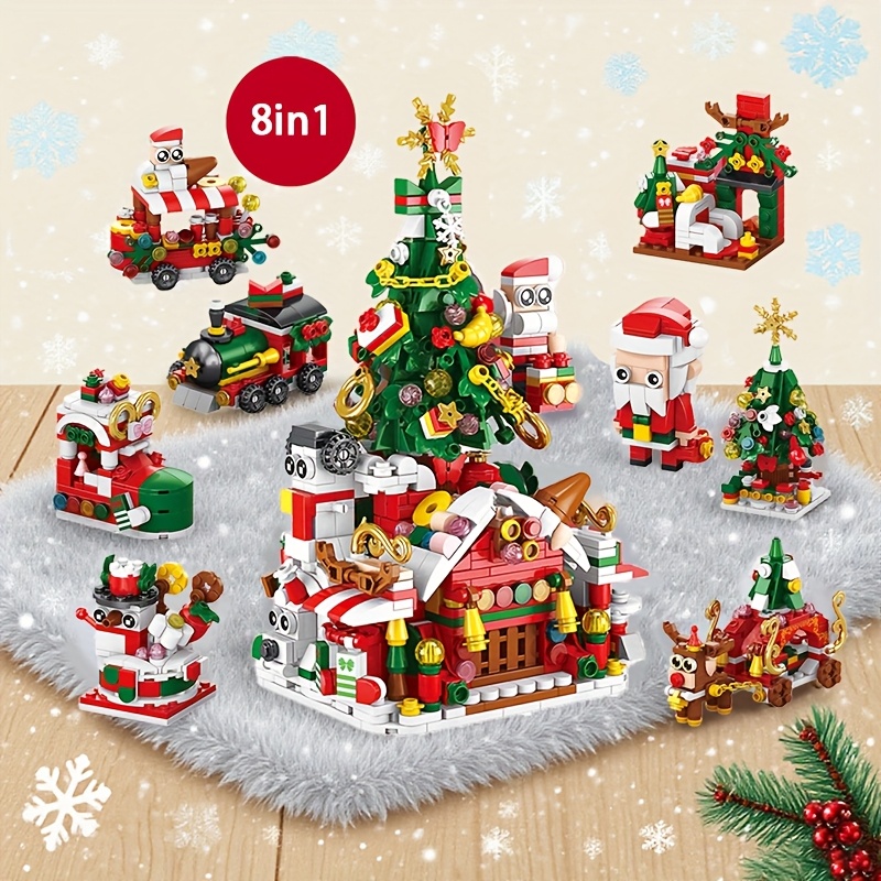 8IN1 Christmas Assembling Building Blocks Ornaments Set