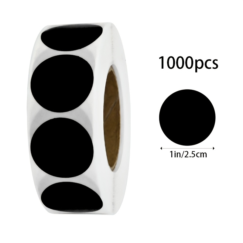 Image of 1000pcs 1in 8-color Round Dot Labels, Colored Dot Stickers, Self-adhesive Round Labels For File Classification, Highlighting , Coloring, Students, Classroom, Office Organization