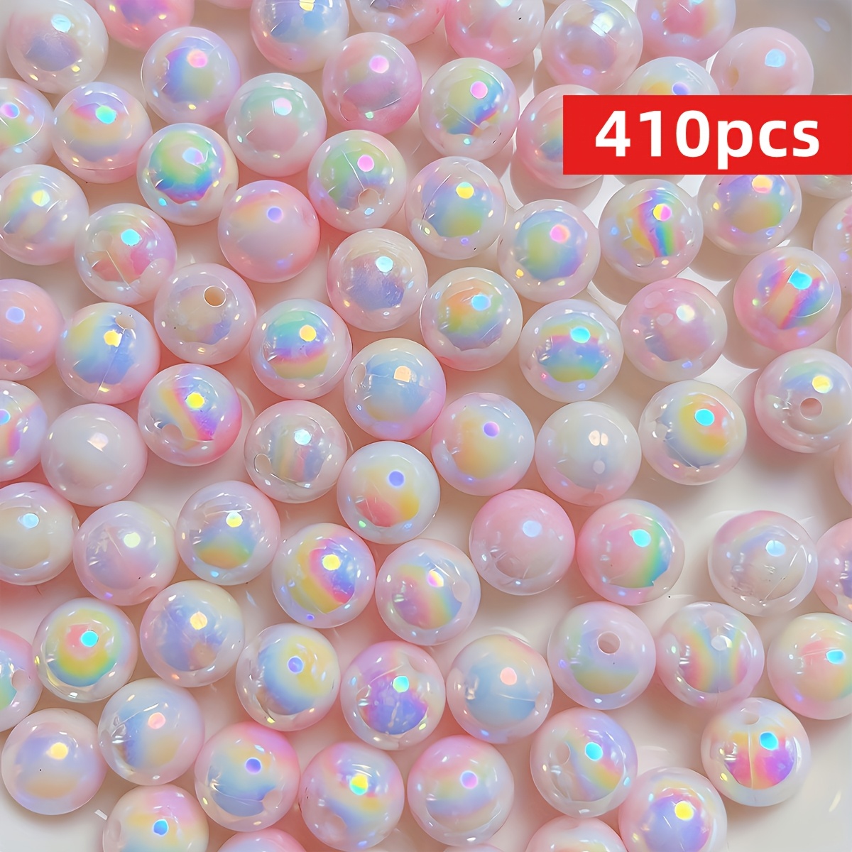 E-shop 8 mm 410 Stk./205 Stk. Rosa, süß und hübsch, zweifarbige Acrylperlen, geeignet für die Herstellung von Paararmbändern,