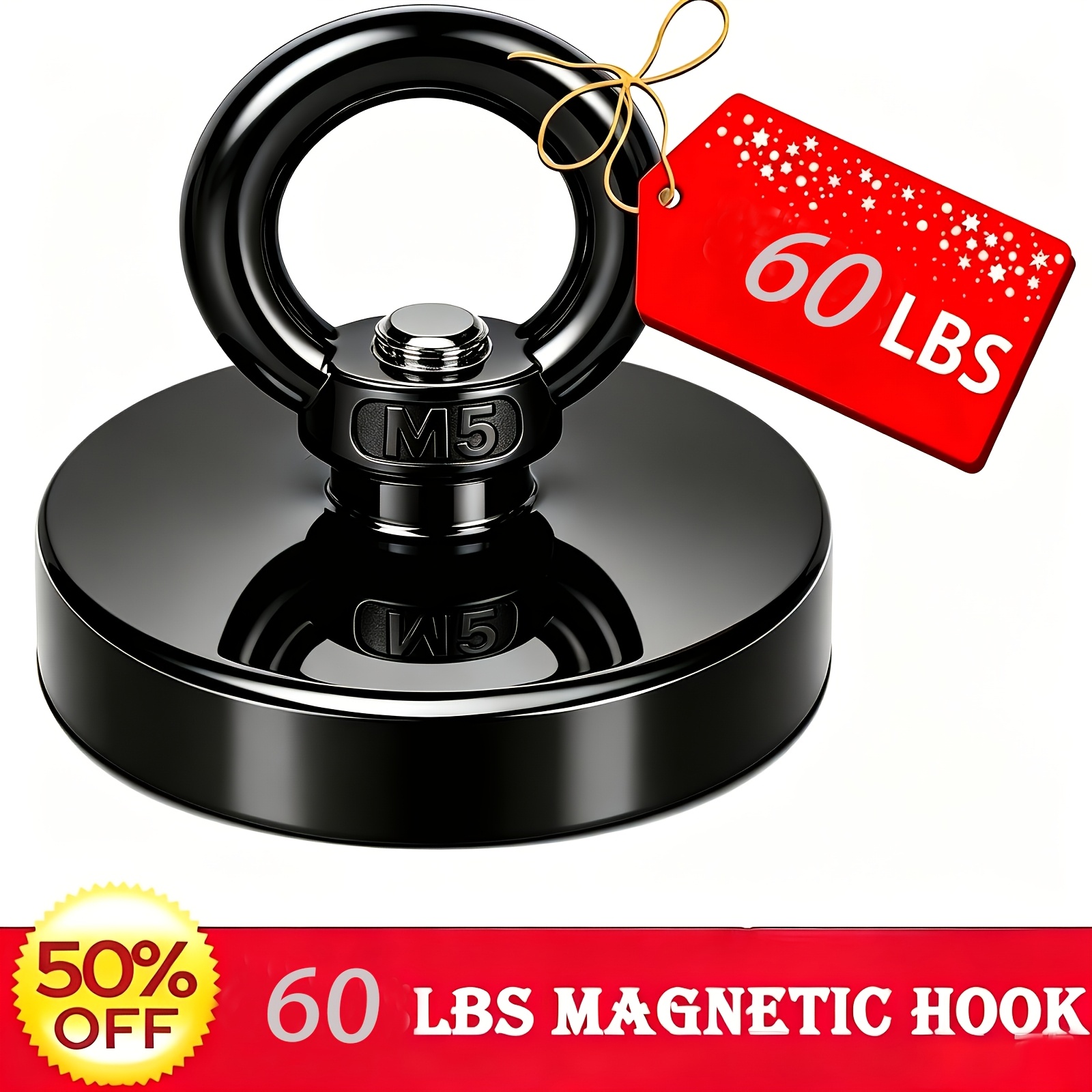 TEMU 32mm Heavy Duty Carabiner Magnetic Hook Combination Set - Magnetic Hooks, Fridge Magnets, Round Magnets For Heavy Use Suitable For Kitchen Home