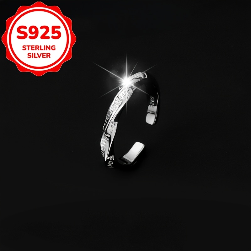 Women's S925 Sterling Silver Adjustable Fashion Ring