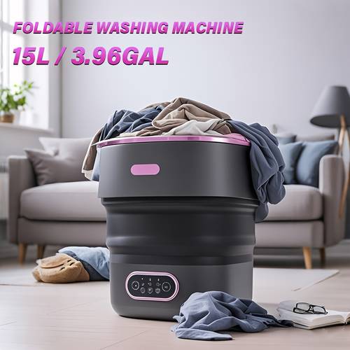 3 96 gallon 15l foldable washing machine for travel portable underwear socks washing machine