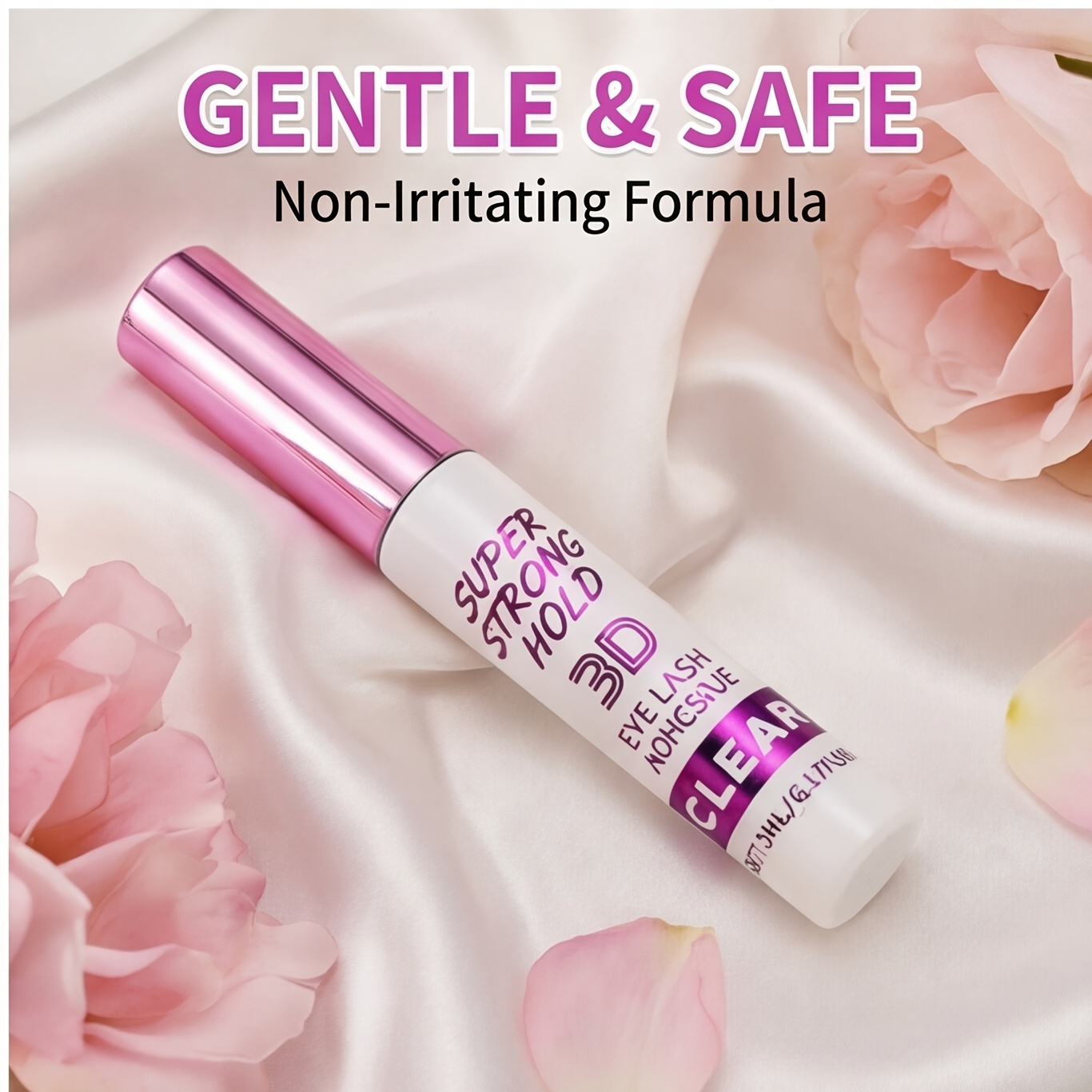 Invisible Lash Glue For Seamless Wear, 3d , Transparent And Waterproof, Easily Applies To False Eyelashes