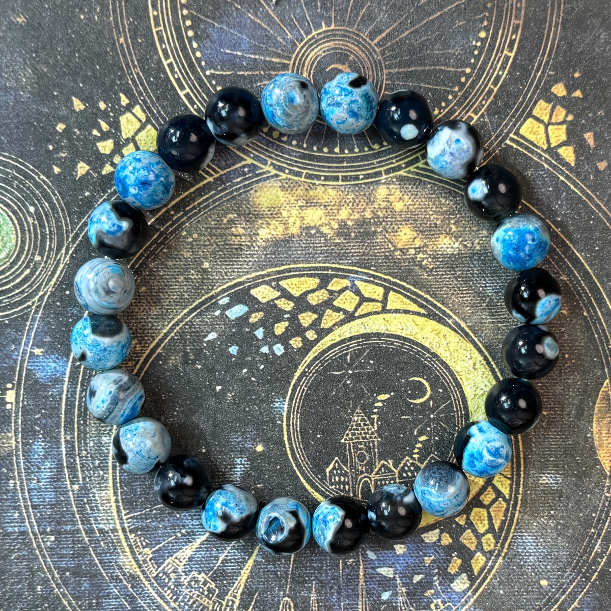8mm Fire Agate Bracelet for Relaxation & Clarity