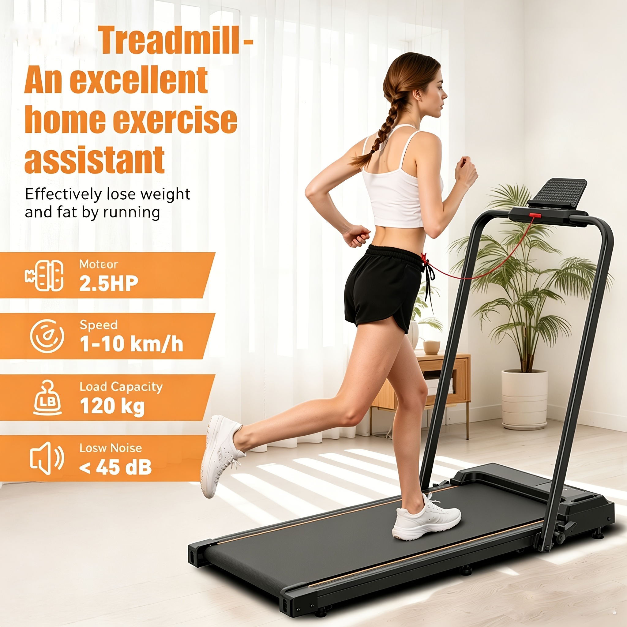 Compact Under-Desk Treadmill for Home & Office Fitness