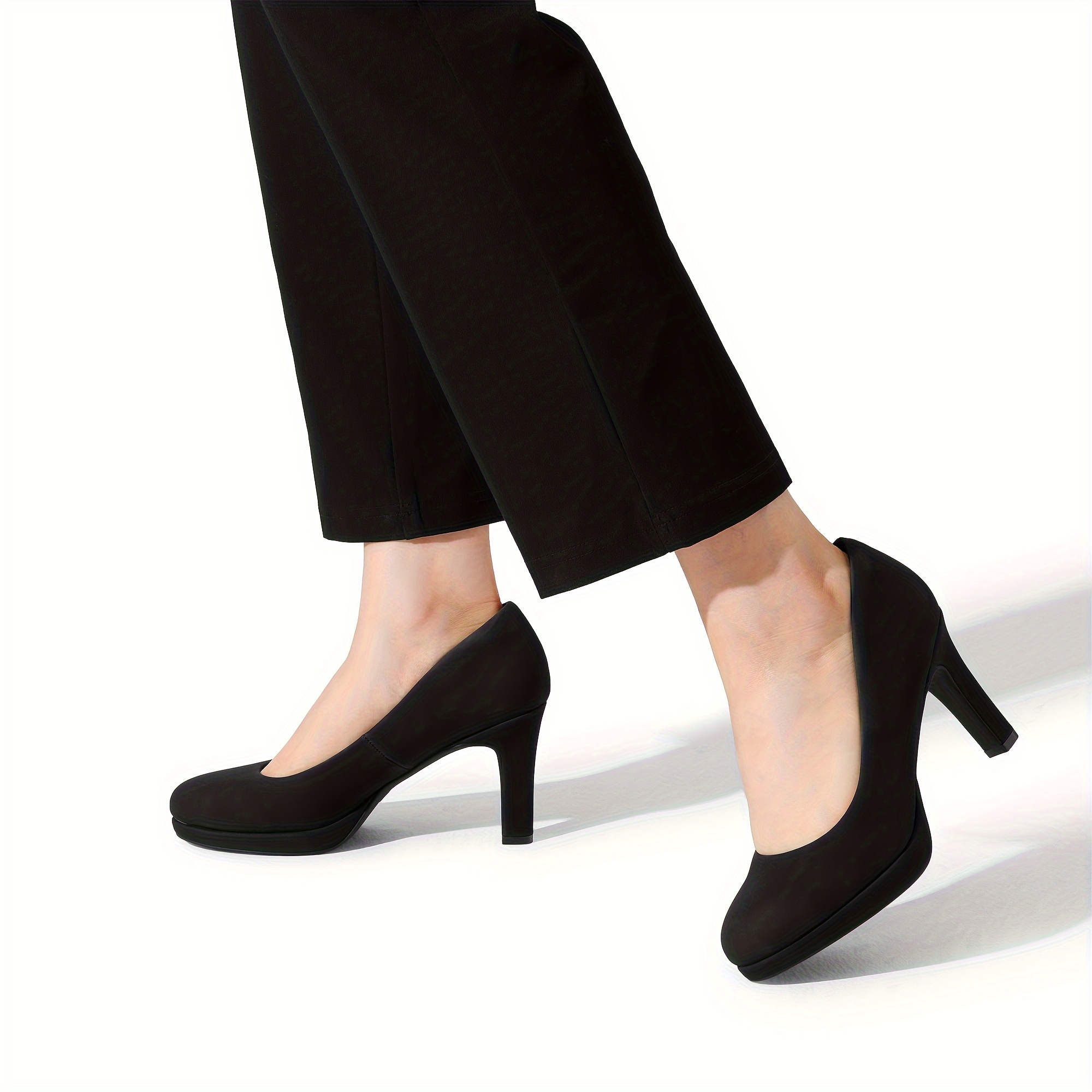 Low Heel Black Heels Work LADIES COURT SHOES WIDE FITTING CASUAL