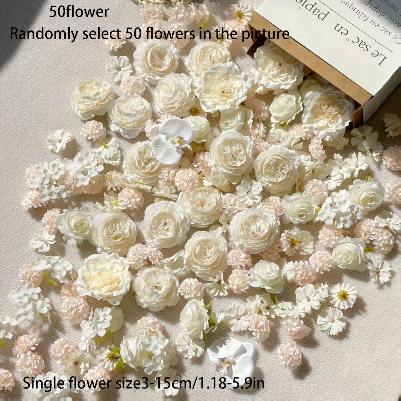 Image of 50pcs Exquisite Faux Flowers Random Mixed Pink, And Fresh Small Flowers, With Delicate Orchids. Perfect For Wedding Decoration, Corners, Or Handmade Crafts