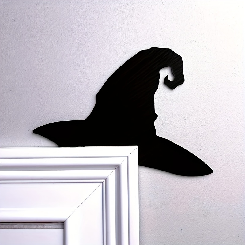 

Witch Hat Wooden Door Top Decoration, Black Witch Wooden Hat Door Corner Decoration, Witch Horror Halloween Wooden Decoration, Witch Door Sitter, Wicca Gift