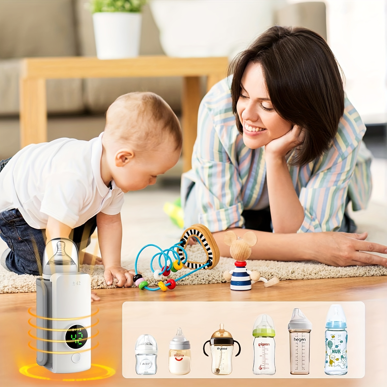 portable bottle heater suitable for heating lasting to 5 hours precise temperature control comfortable feeding anywhere waterless heating milk details 1