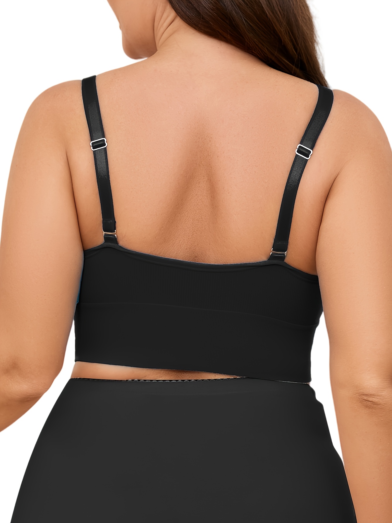 Women's Plus Size Multi-Wear Seamless Wireless High Support Sports Bra, Adjustable Straps, Removable Chest Pads Workout Bra