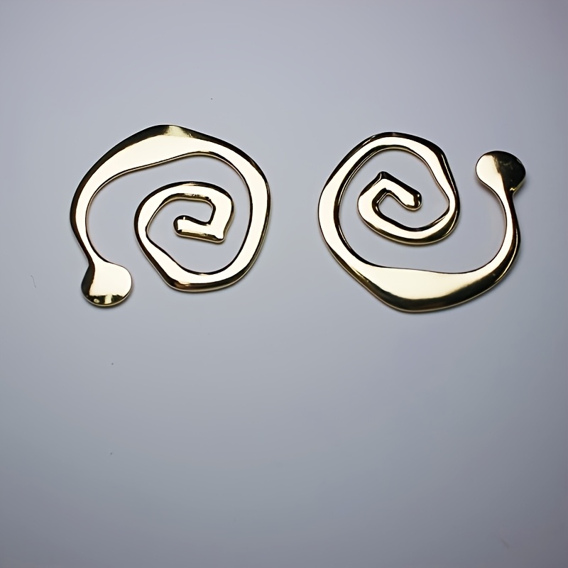TEMU Questo set fibbie artistiche a spirale chiaro un'estremit� metallica e un design a spirale unico che cattura . La sua struttura 癡 adatta a
