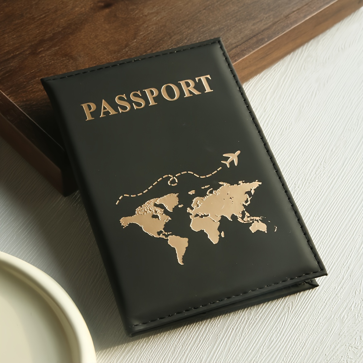 2pcs Faux Leather Passport Cover Passport Protector Passport Holder Passport Cover For International Travel
