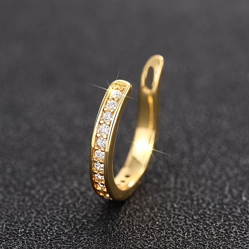TEMU 1 pieza de de oreja con forma de oreja, elegante, no requiere perforación, adecuado para uso diario casual de mujer