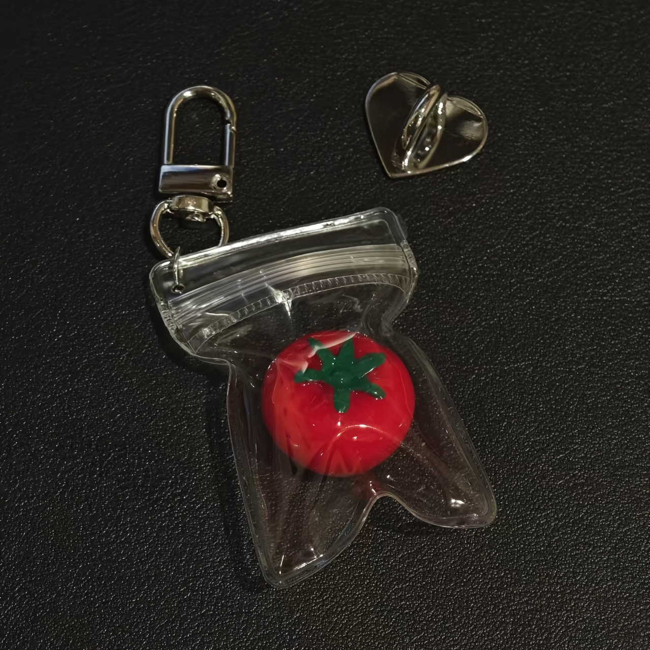 TEMU Packaged Tomatoes Heart Mobile Phone Fruit Pendant