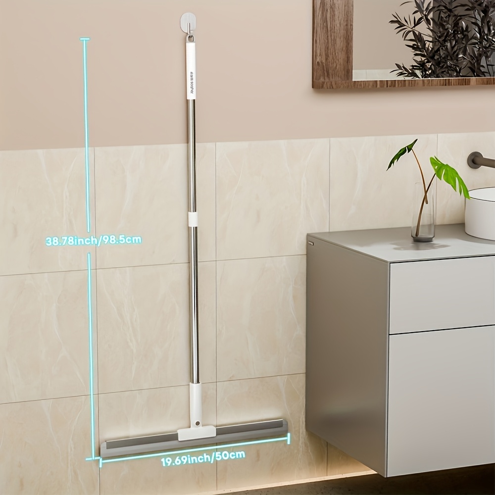 TEMU Joybos Floor Squeegee, Tpe Water Squeegee For Bathroom Tile And Glass, Streak-free Cleaning, 360° Rotating Head For Under Bed And Low Spaces,