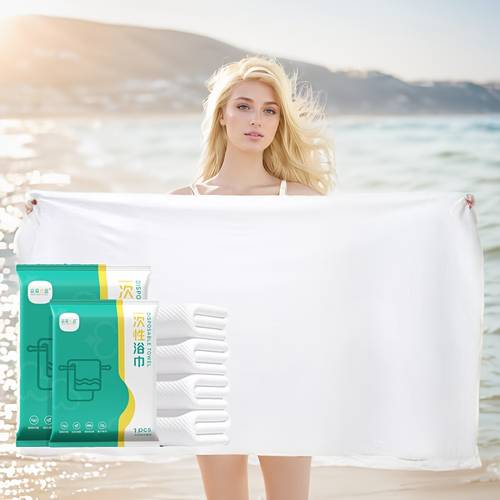 6pcs pack of portable disposable bath towels individually wrapped thickened suitable for travel gym camping friendly towels with strong absorbent sheets for hygienic for home office vacation use