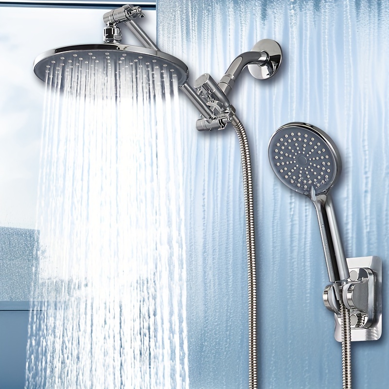 High-Pressure Rainfall Shower Head with Extension Arm