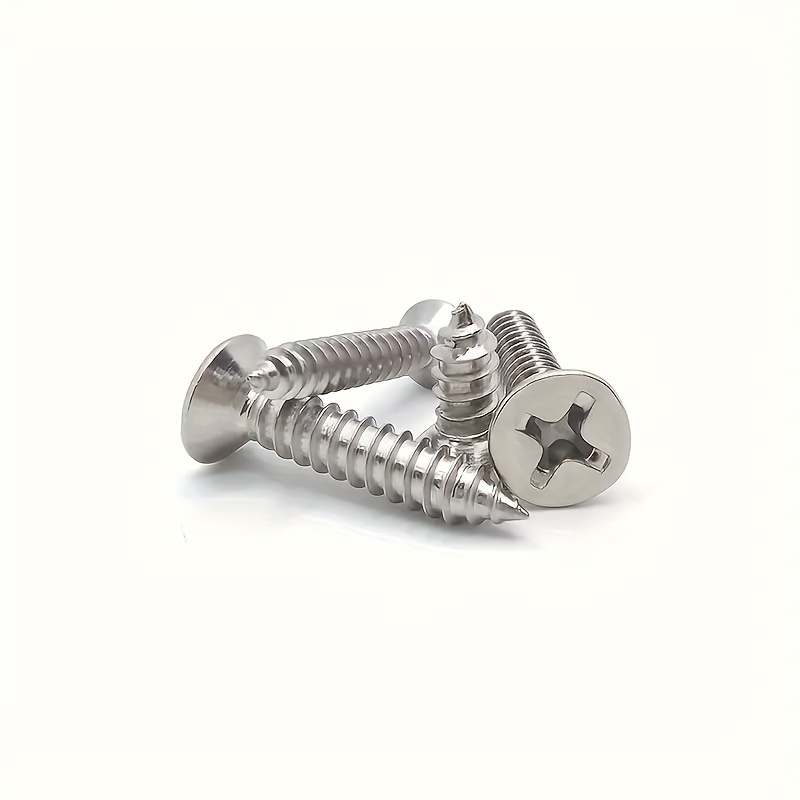 Self-Tapping Screws 304 Stainless Steel Black Screws Cross recessed  countersunk Head self-Tapping Screws Flat Head self-Tapping Screws (Size :  M8*20