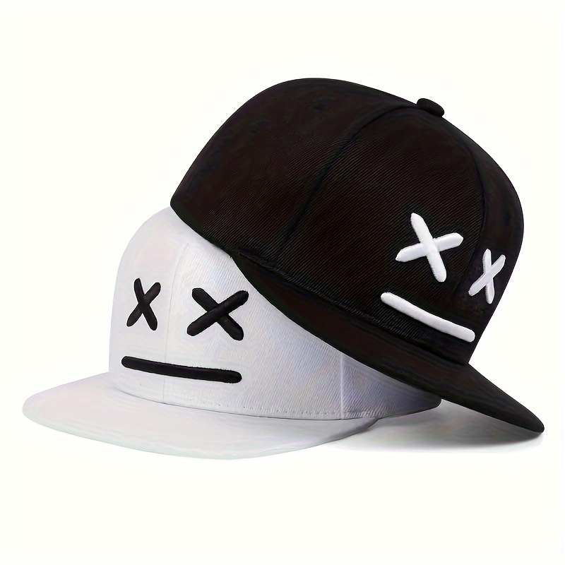 

Personalized Embroidered Baseball Cap Black/white Snapback Hats Unisex Adjustable Sunshade Cap