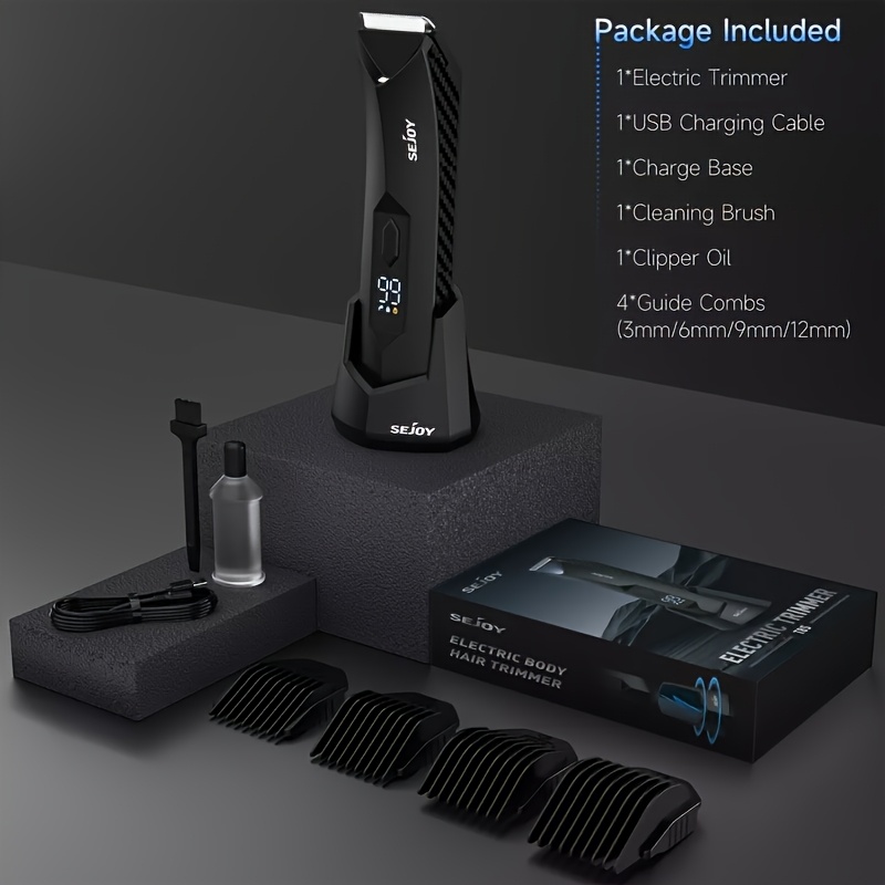 Image of [ Trimmer] Trimmer For Men | 3in 1 Electric , Wet/dry Shaver For Ball/pubic/chest/beard Hair, Usb-c Charging, Adjustable, Compact, Precision, Highquality , Multifunctional, Gifts For Him Dad