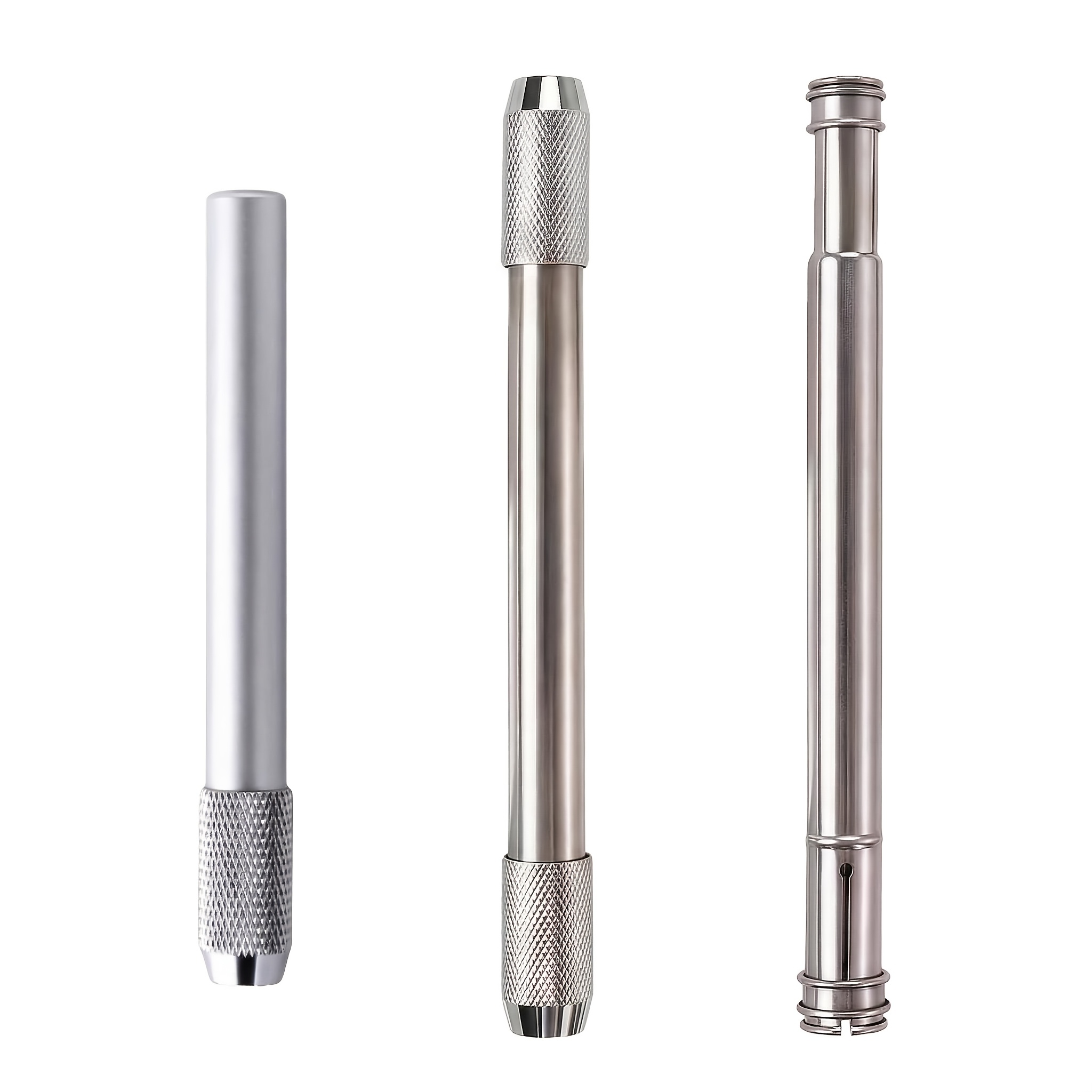 TEMU Lot de 3 rallonges de crayon en acier inoxydable, poignée pour stylo de et de dessin, outil d'extension de crayon